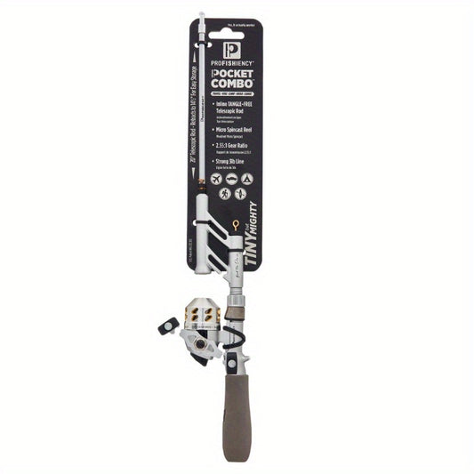 Compact Pocket Spincast Fishing Pole and Reel Combo