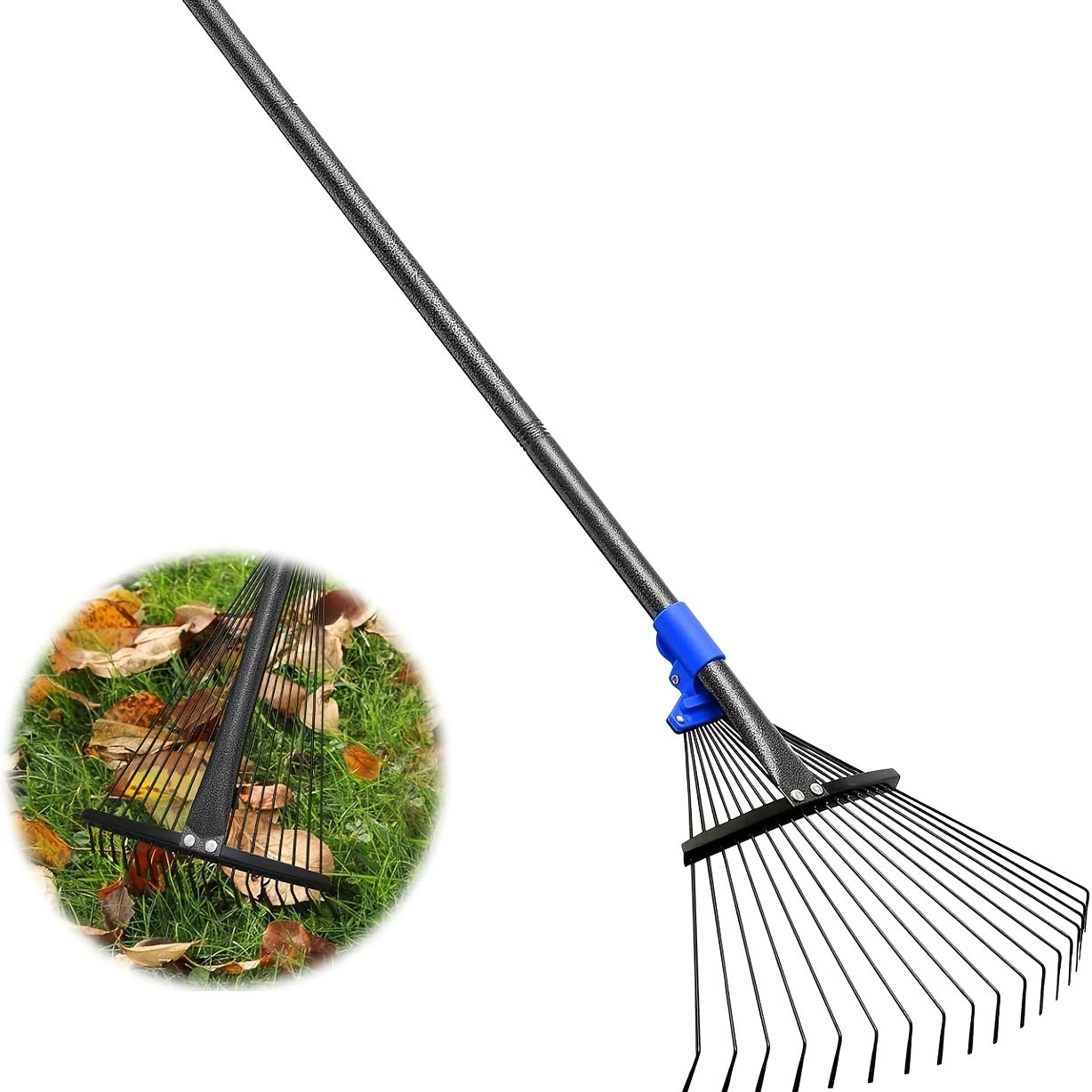 Adjustable Heavy Duty Leaf Rake for Fast Lawn Cleanup - Parry's Picks