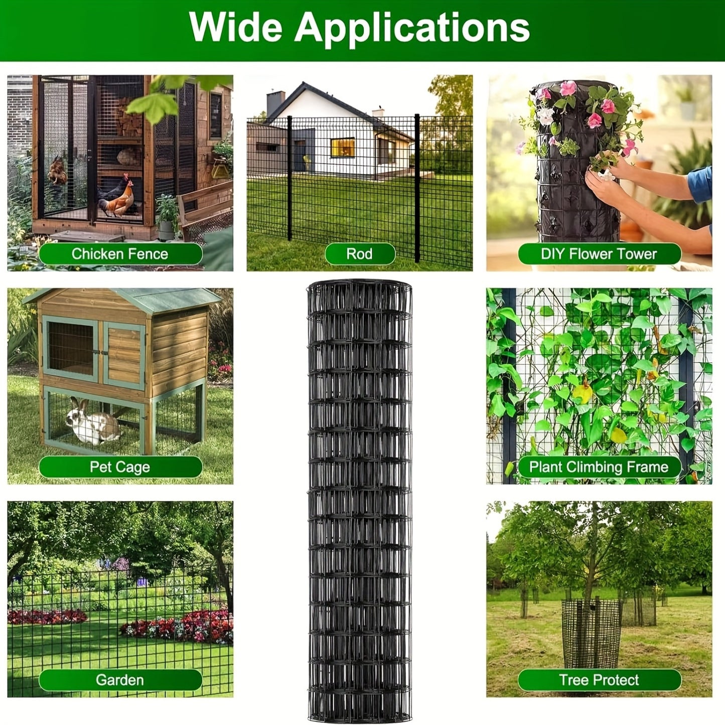 Durable PVC Coated Wire Mesh Fencing for Garden and Coop - Parry's Picks