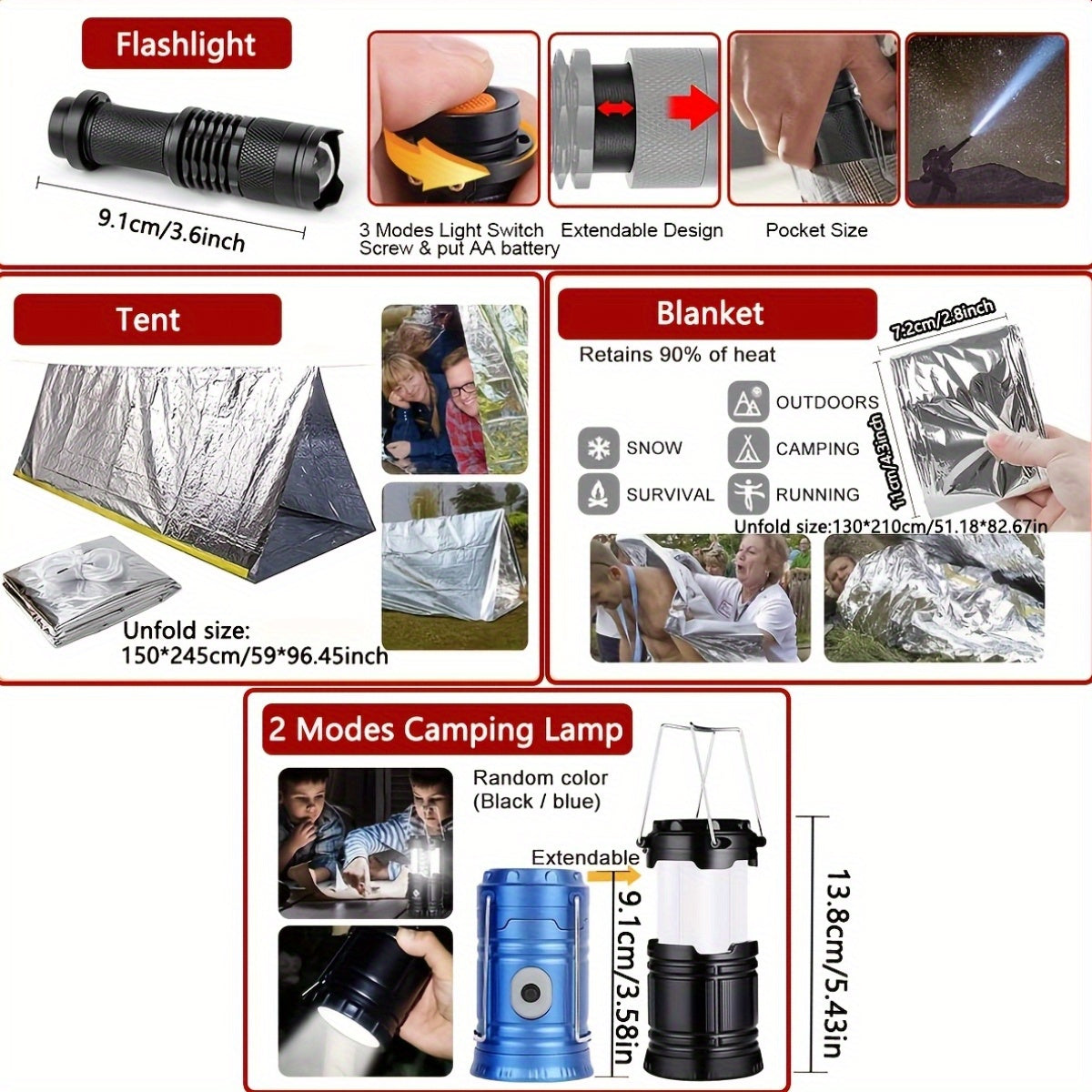 Survival Kit Bag with Shovel and Multi Function Axe - Parry's Picks