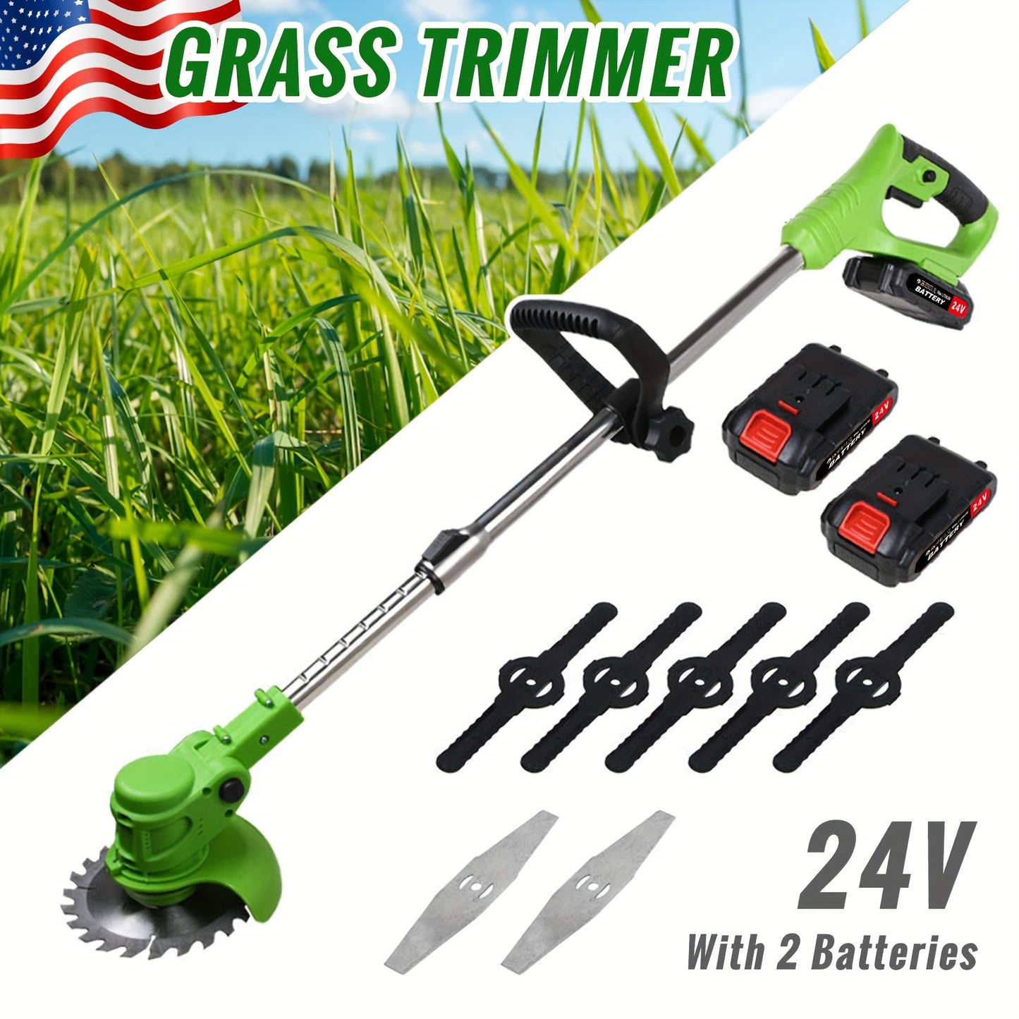 Cordless Electric Weed Wacker for Effortless Lawn Care