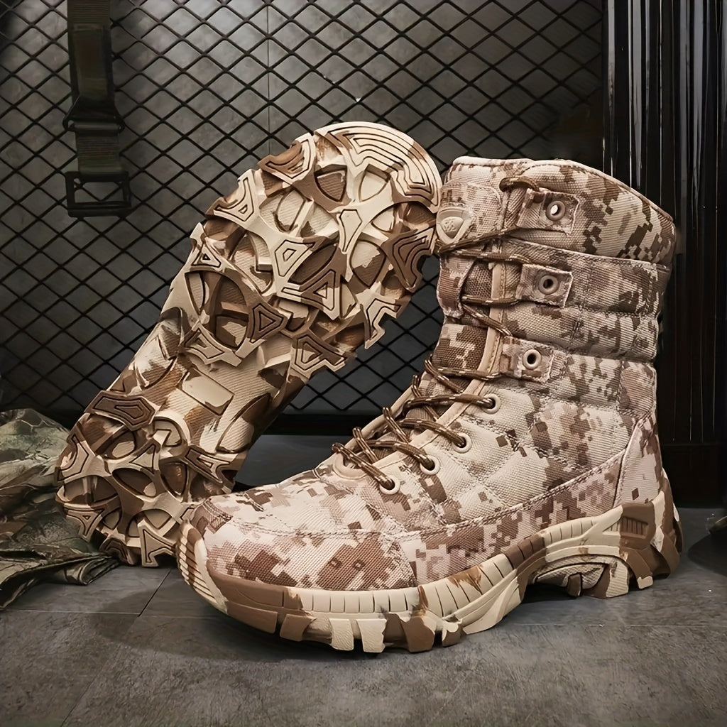 YTAT Men's Light Motorcycle Combat Boots Hiking Shoes