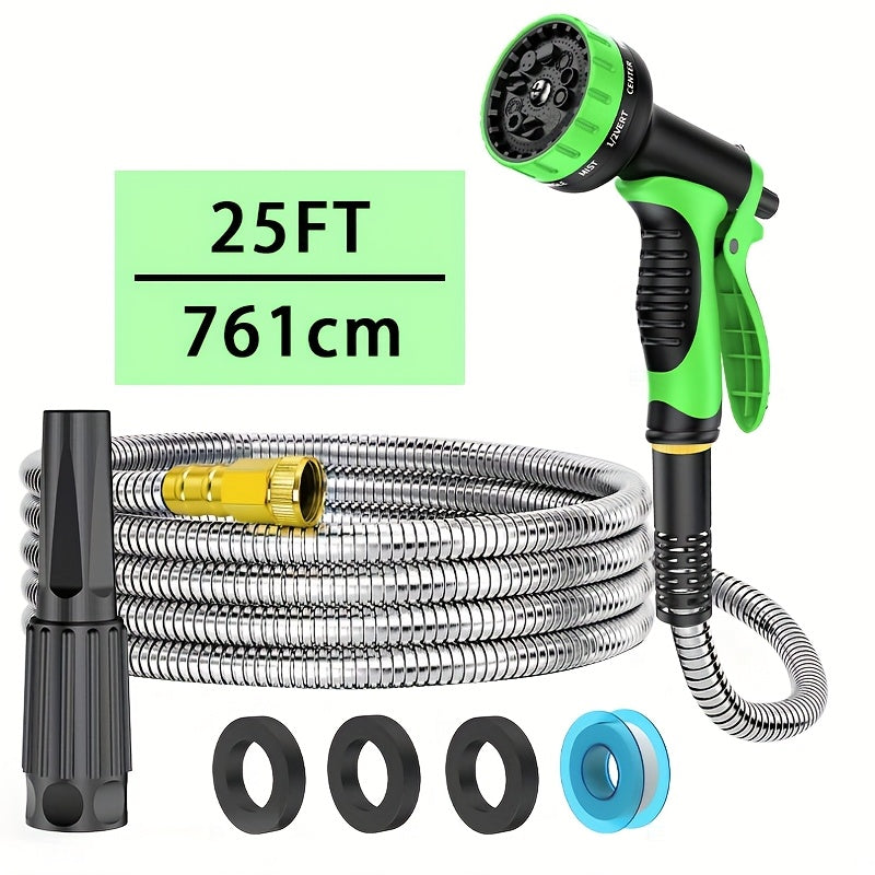 Heavy-Duty Stainless Steel Hose With Multi-Function Nozzle - Parry's Picks