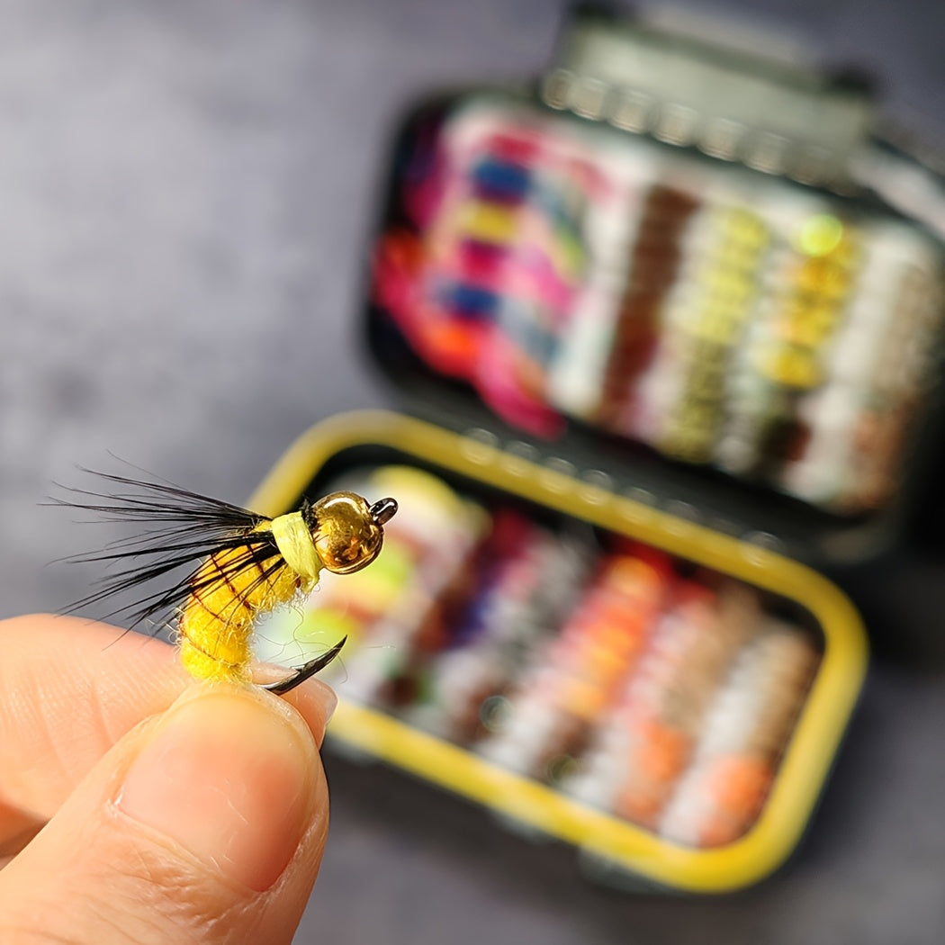 QIEVCRME Fly Fishing Flies Assortment Nymphs Streamers Box