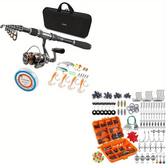 Heavy Duty Telescopic Fishing Rod And Reel Combo Kit