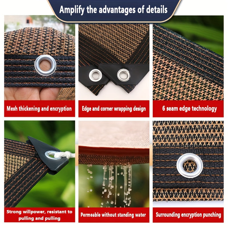 Coffee Colored Encrypted Shading Net for Outdoor Sun Protection - Parry's Picks