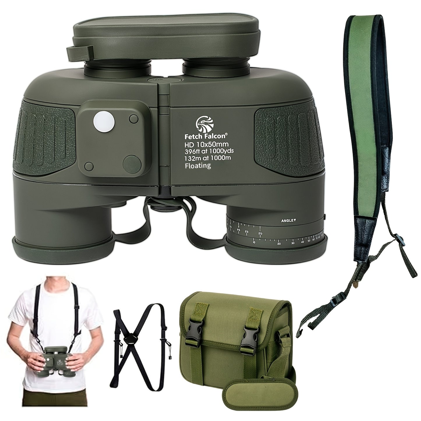 High Definition Binoculars With Reticle And Travel Case