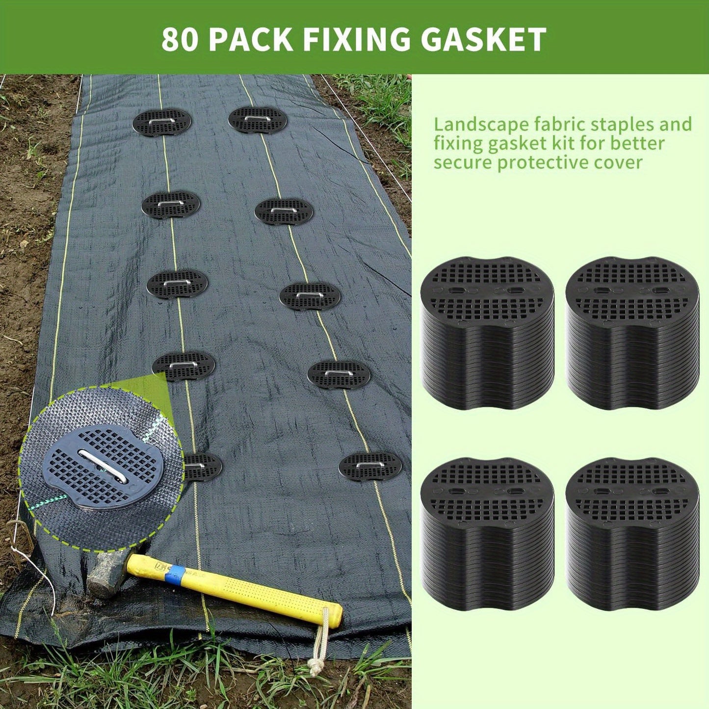 Heavy Duty Landscape Staples Kit for Garden and Tent Use