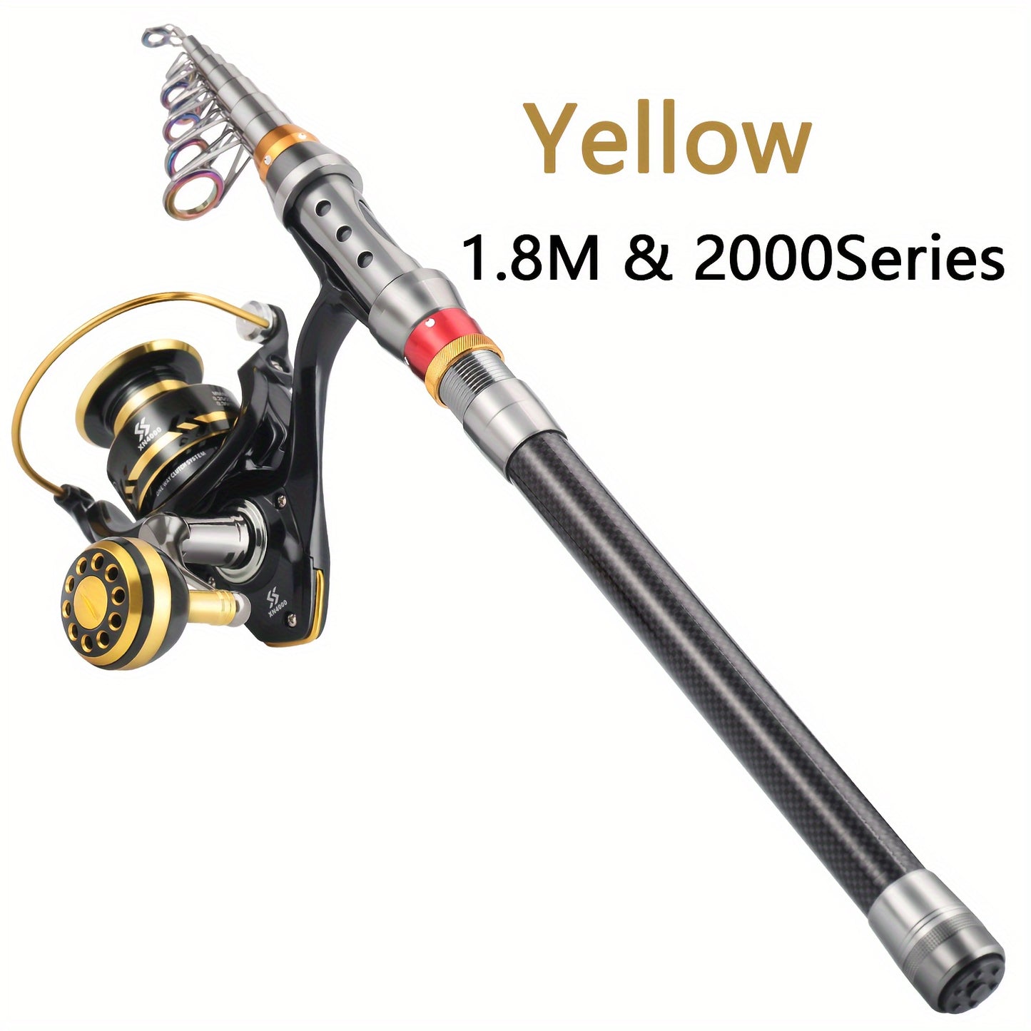 Sougayilang Carbon Fiber Telescopic Fishing Rod And Reel