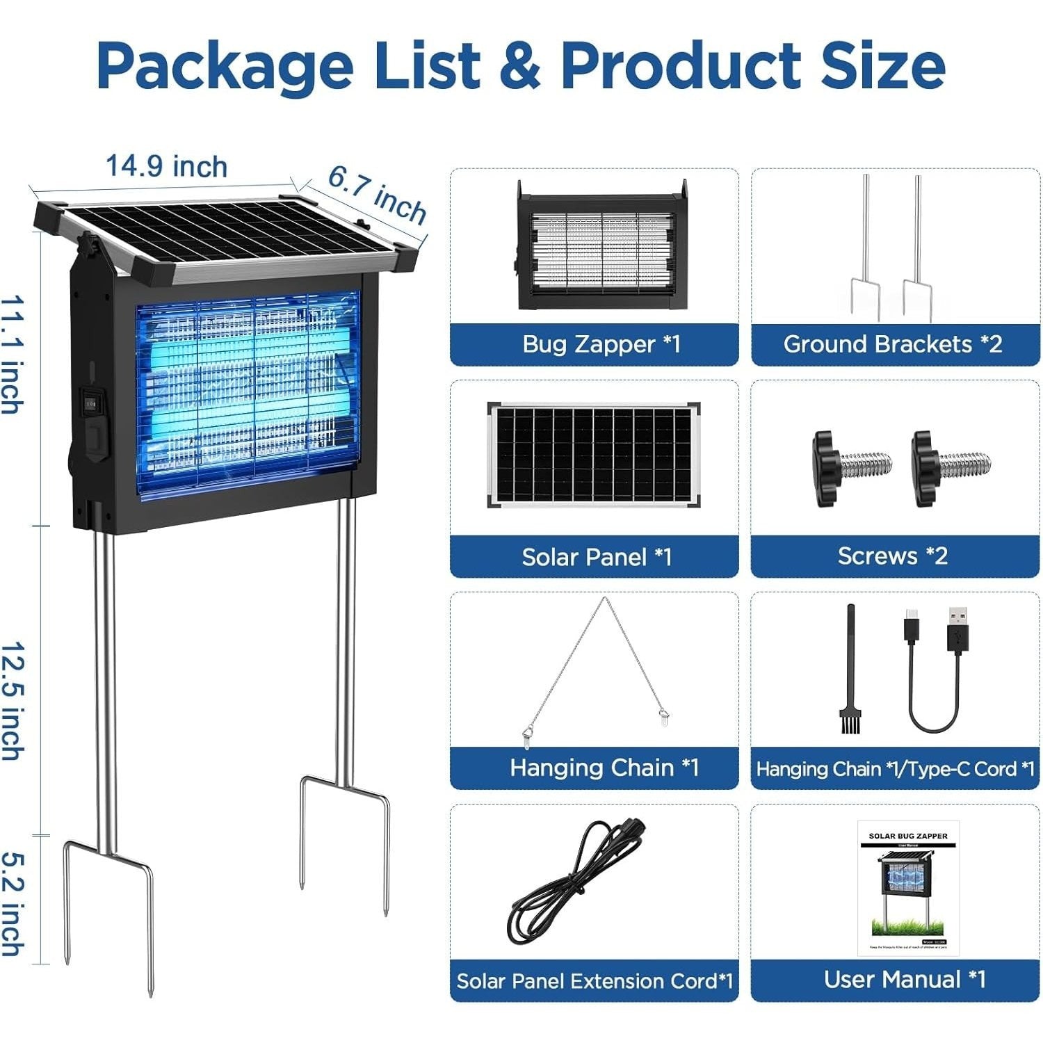 Solar Bug Zapper for Outdoor Camping and Backyard Pest Control - Parry's Picks
