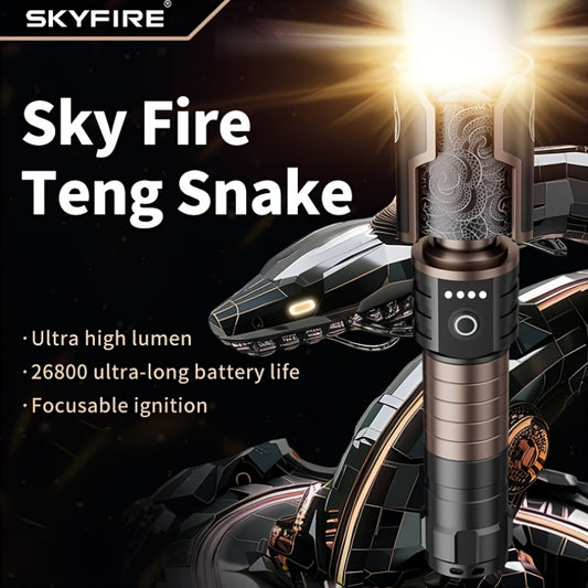 Skyfire LED High Brightness Flashlight Telescopic Zoom