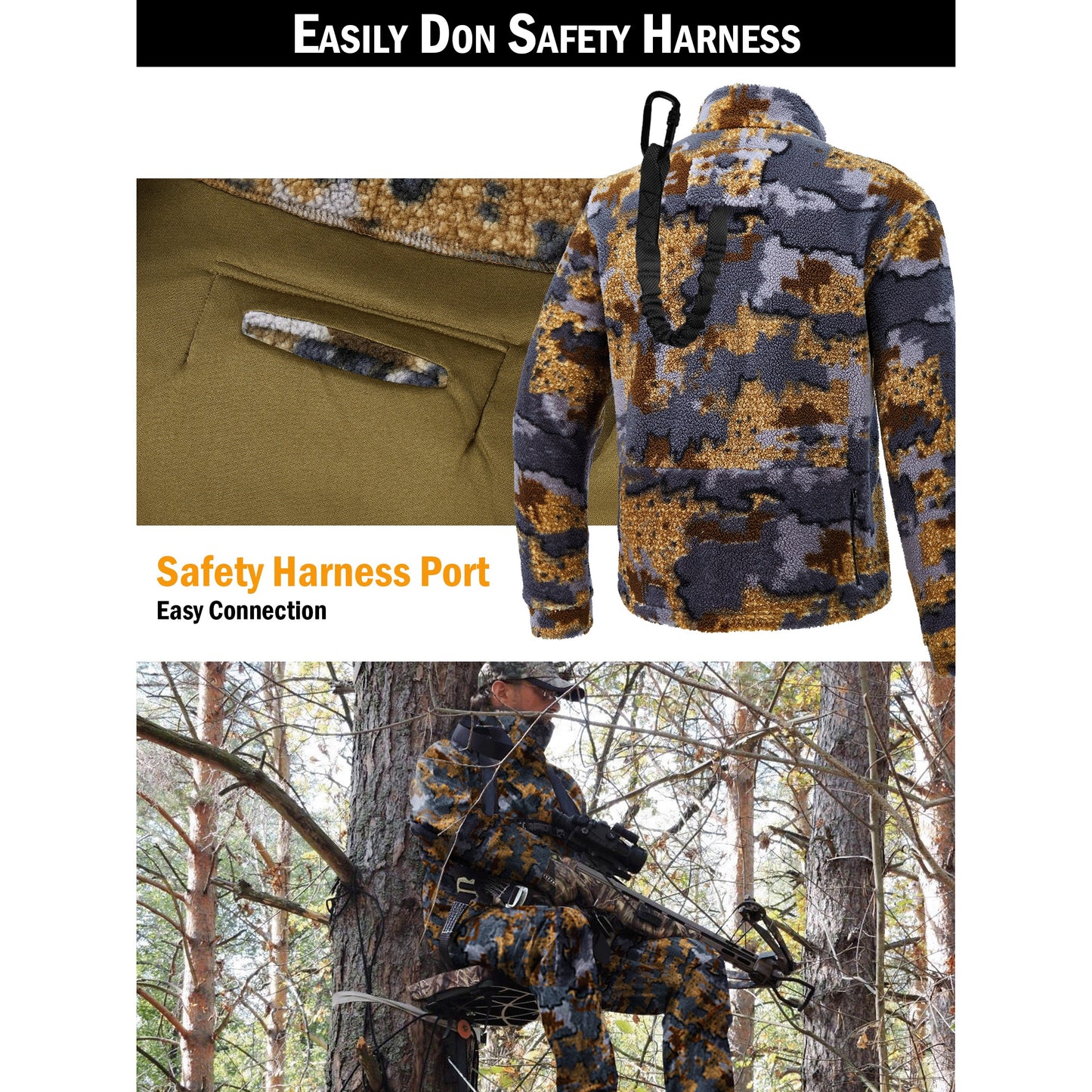 New View Quiet Whitetail Bow Hunting Gear Set Men Camo