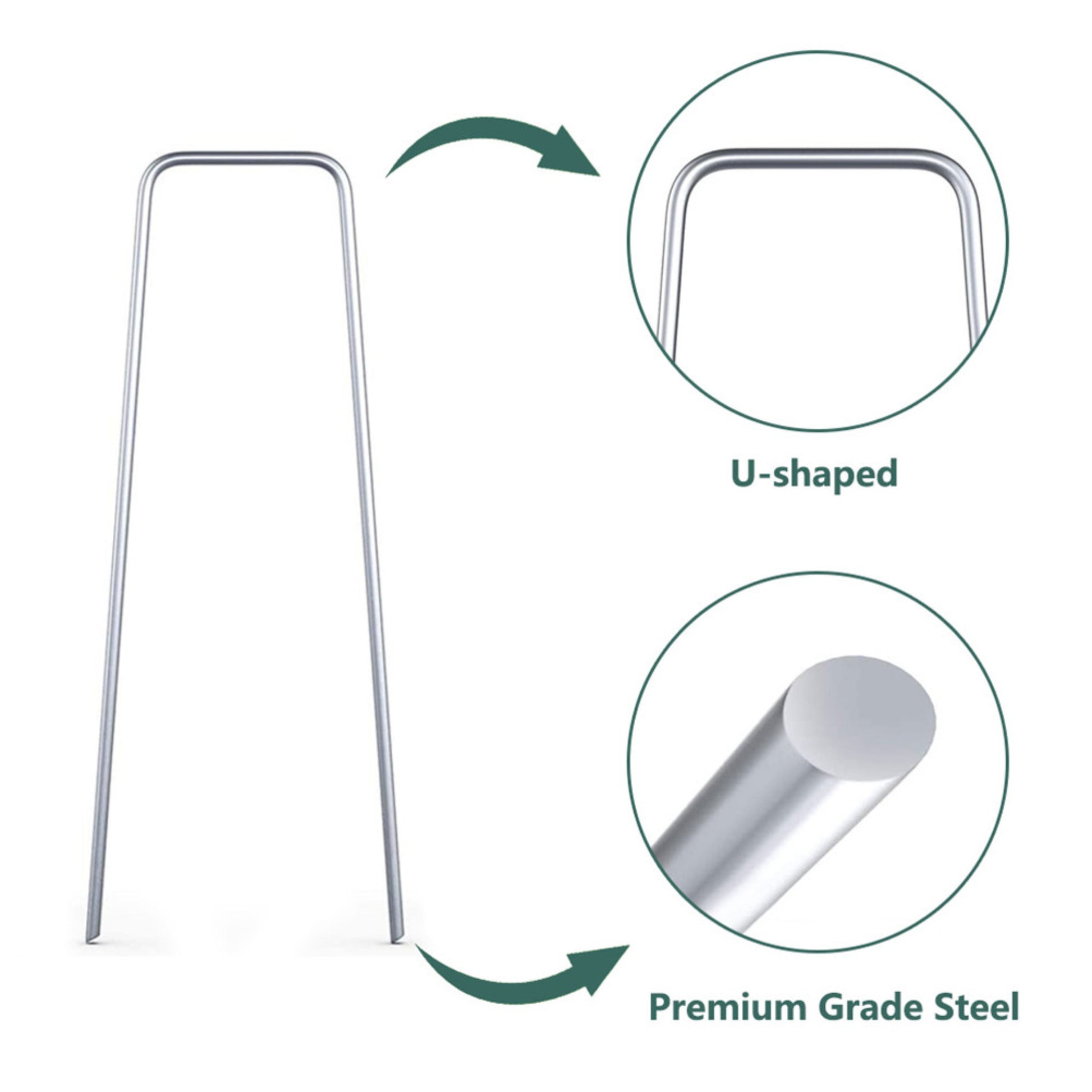 Heavy-Duty Galvanized Steel Landscape Stakes for Garden and Lawn - Parry's Picks