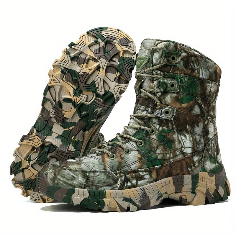 AIREVO Camouflage Oxford High Top Hunting Shoes For Outdoors - Parry's Picks