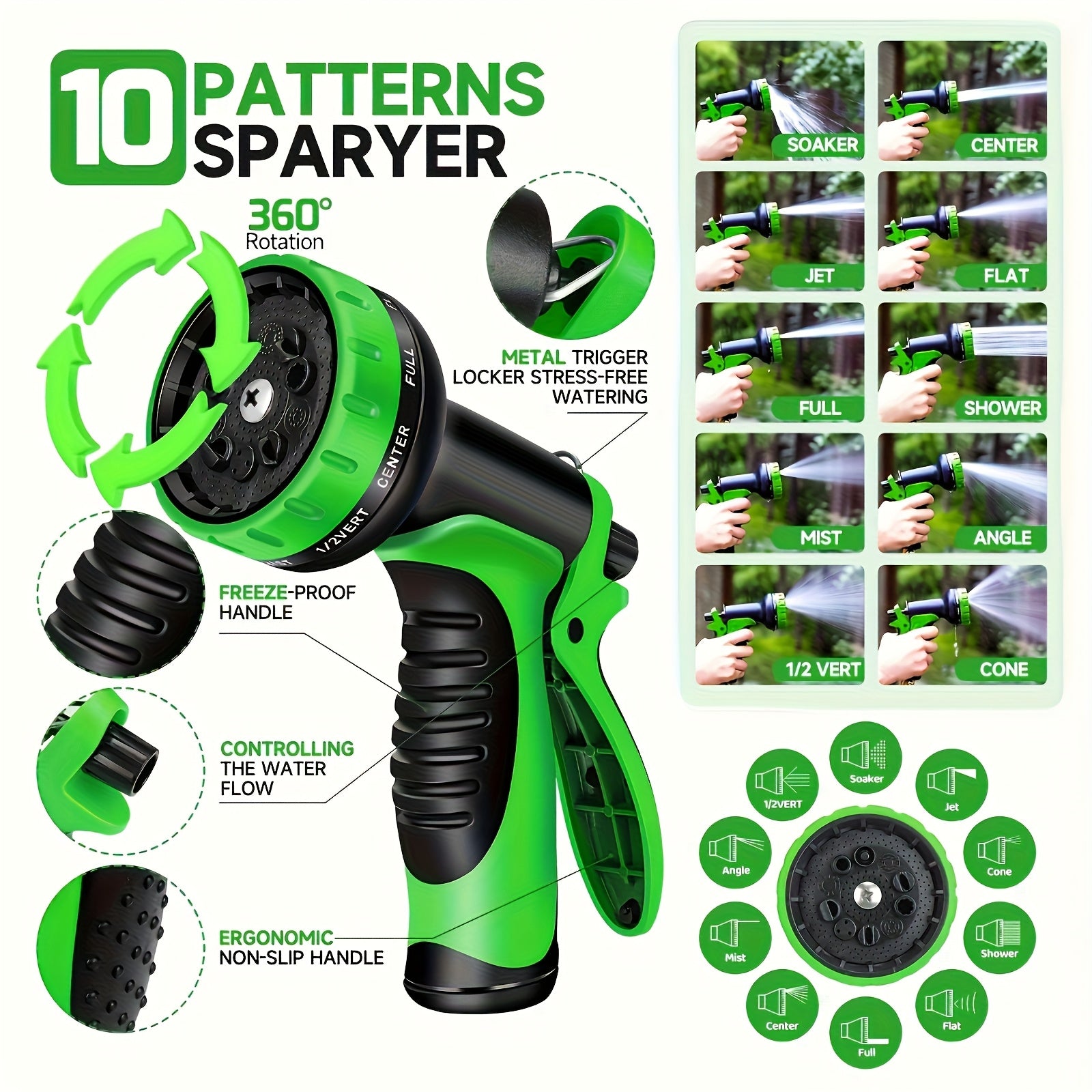 Heavy-Duty Stainless Steel Garden Hose with Versatile Spray Nozzle - Parry's Picks