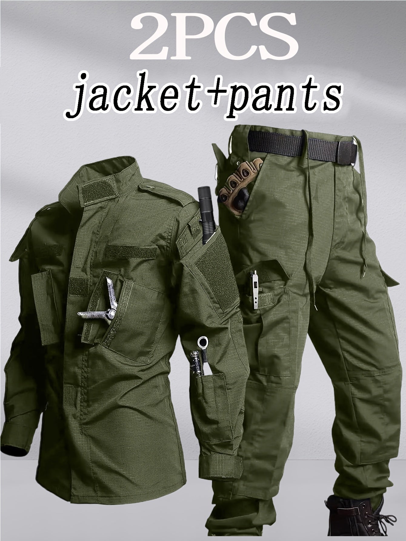 Hunger Equipment Men's Work Pants and Outdoor Jacket Set - Parry's Picks