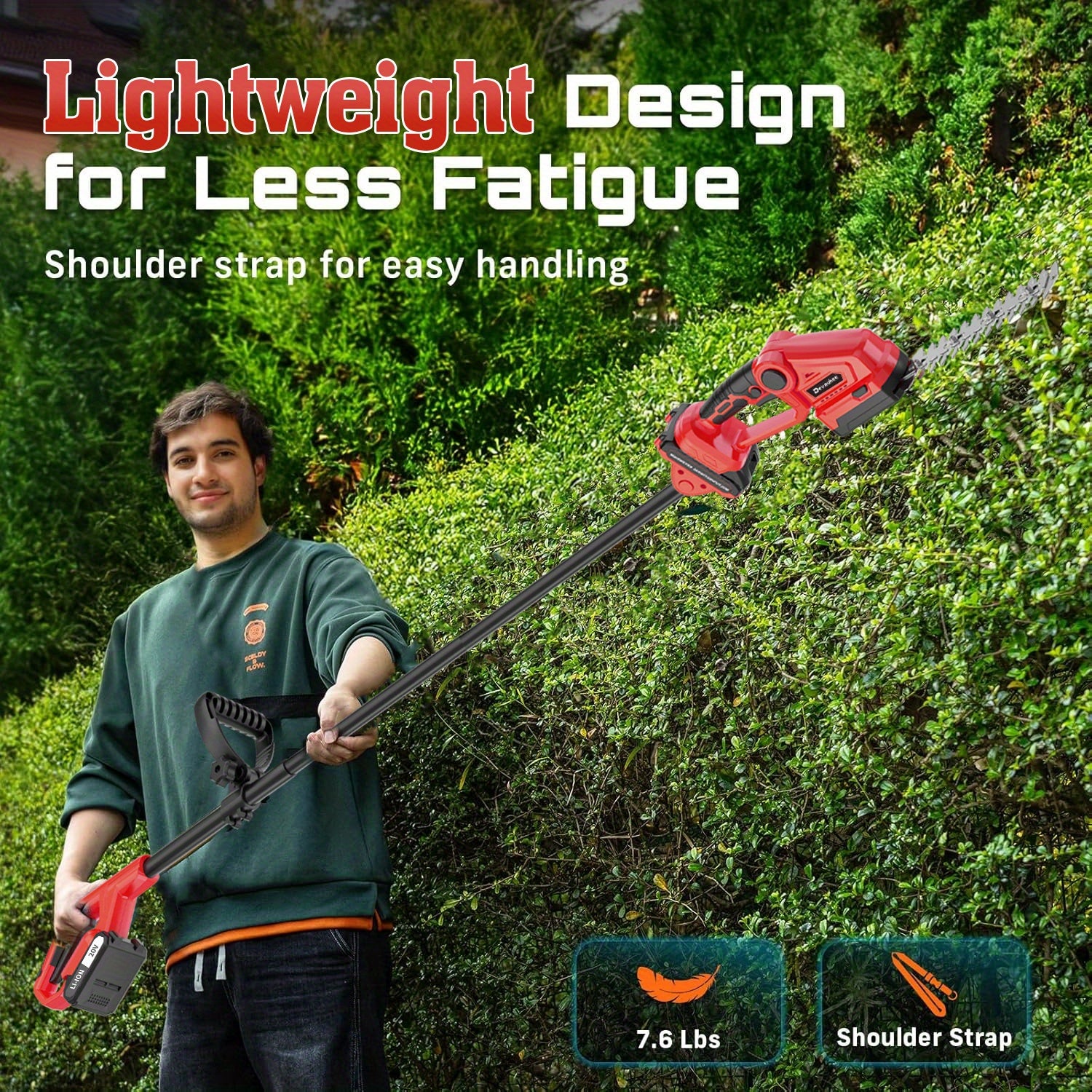 Cordless Grass Shear and Shrub Trimmer with Rechargeable Battery - Parry's Picks