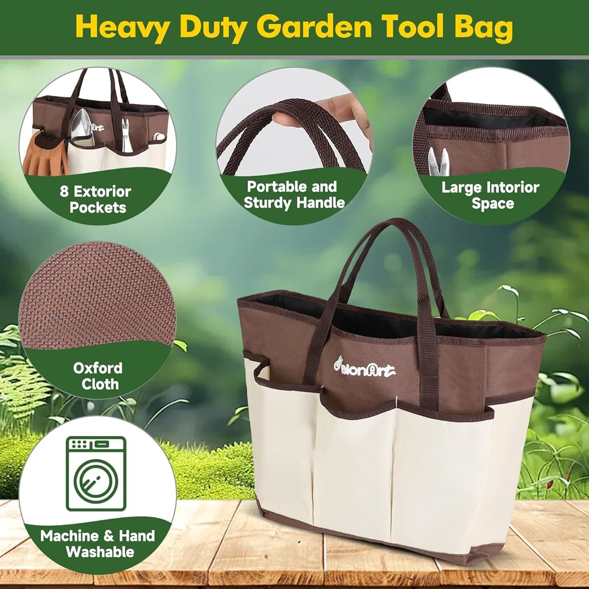 Heavy Duty Gardening Tool Set with Tote Bag and Gloves - Parry's Picks