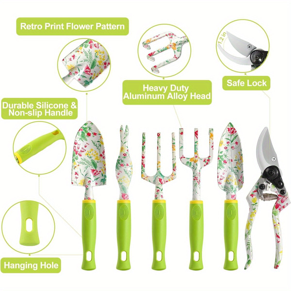 Heavy Duty Aluminum Gardening Tool Set for Enthusiasts