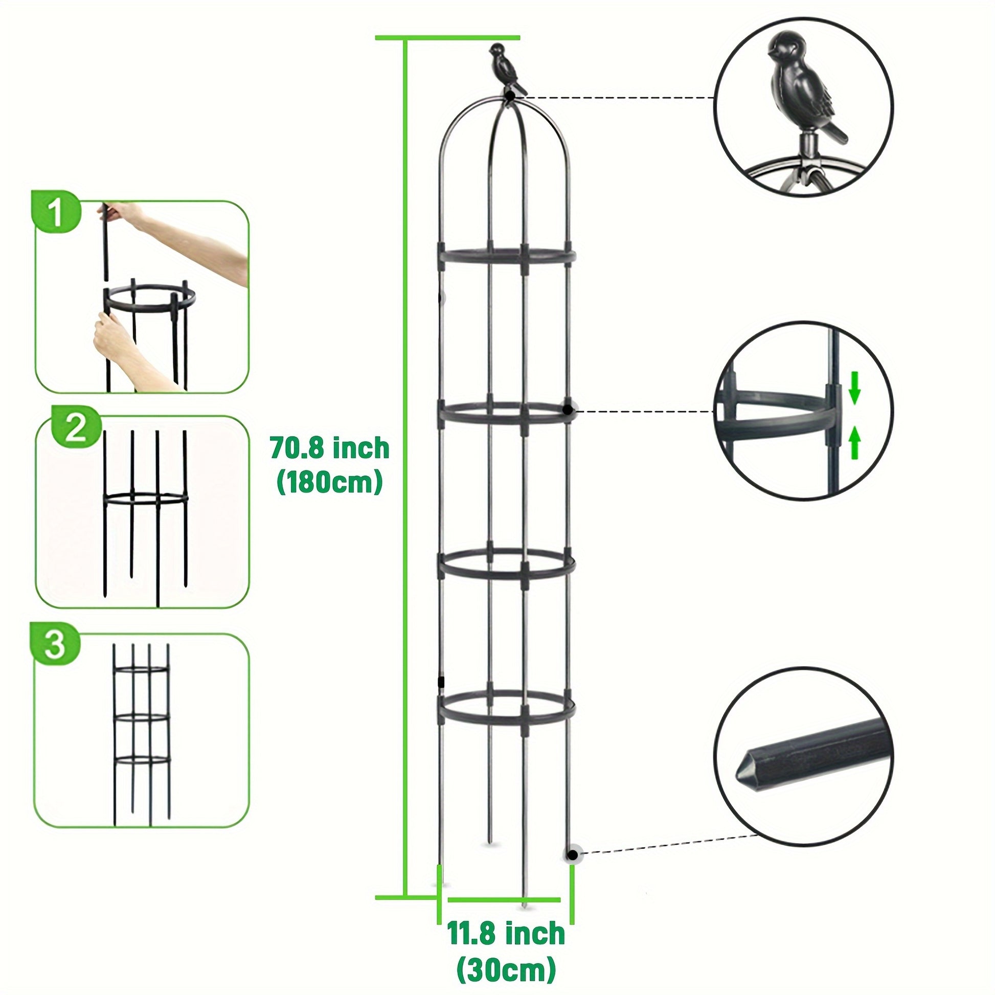 Garden Obelisk Trellis for Climbing Plants and Vines Support - Parry's Picks