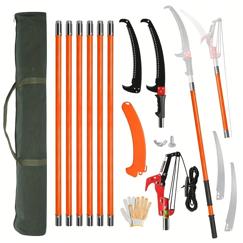 Manual Pole Saw Pruner Extendable for Tree Trimming Garden