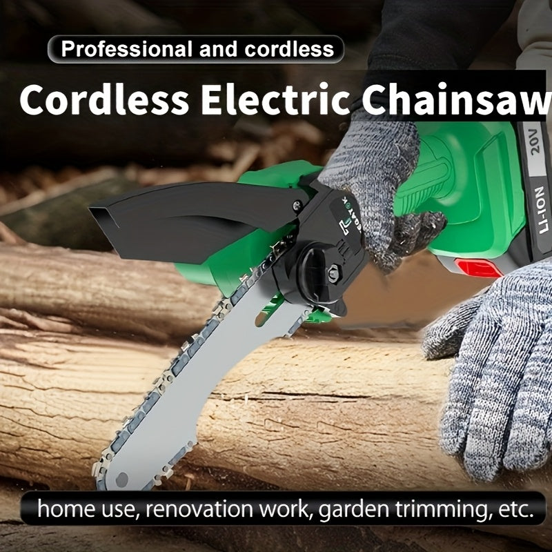Cordless Mini Chainsaw For Garden Wood Cutting With Guard