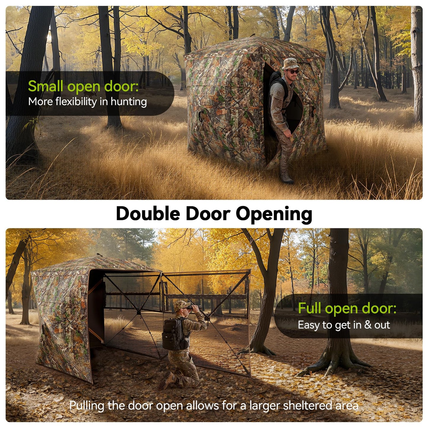 TIDEWE Hunting Blind Pop Up Ground Shelter With Mesh Windows - Parry's Picks