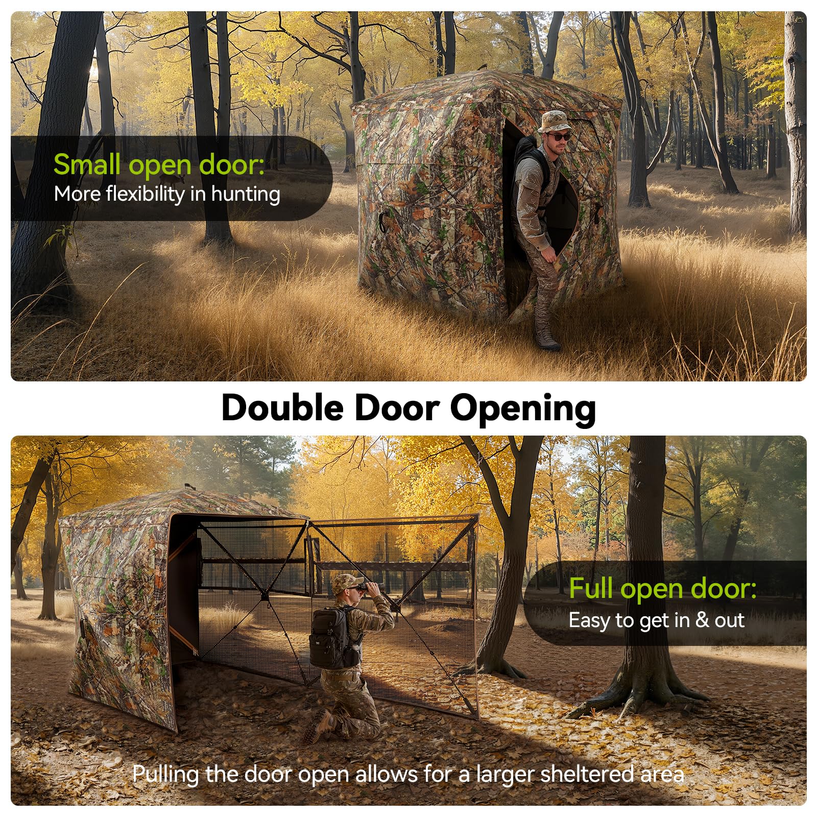 TIDEWE Hunting Blind Pop Up Ground Shelter With Mesh Windows - Parry's Picks