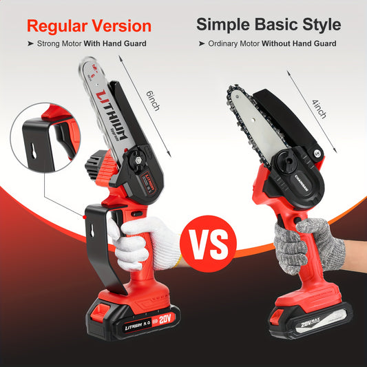 Portable Rechargeable Handheld Electric Mini Chainsaw for Gardening - Parry's Picks