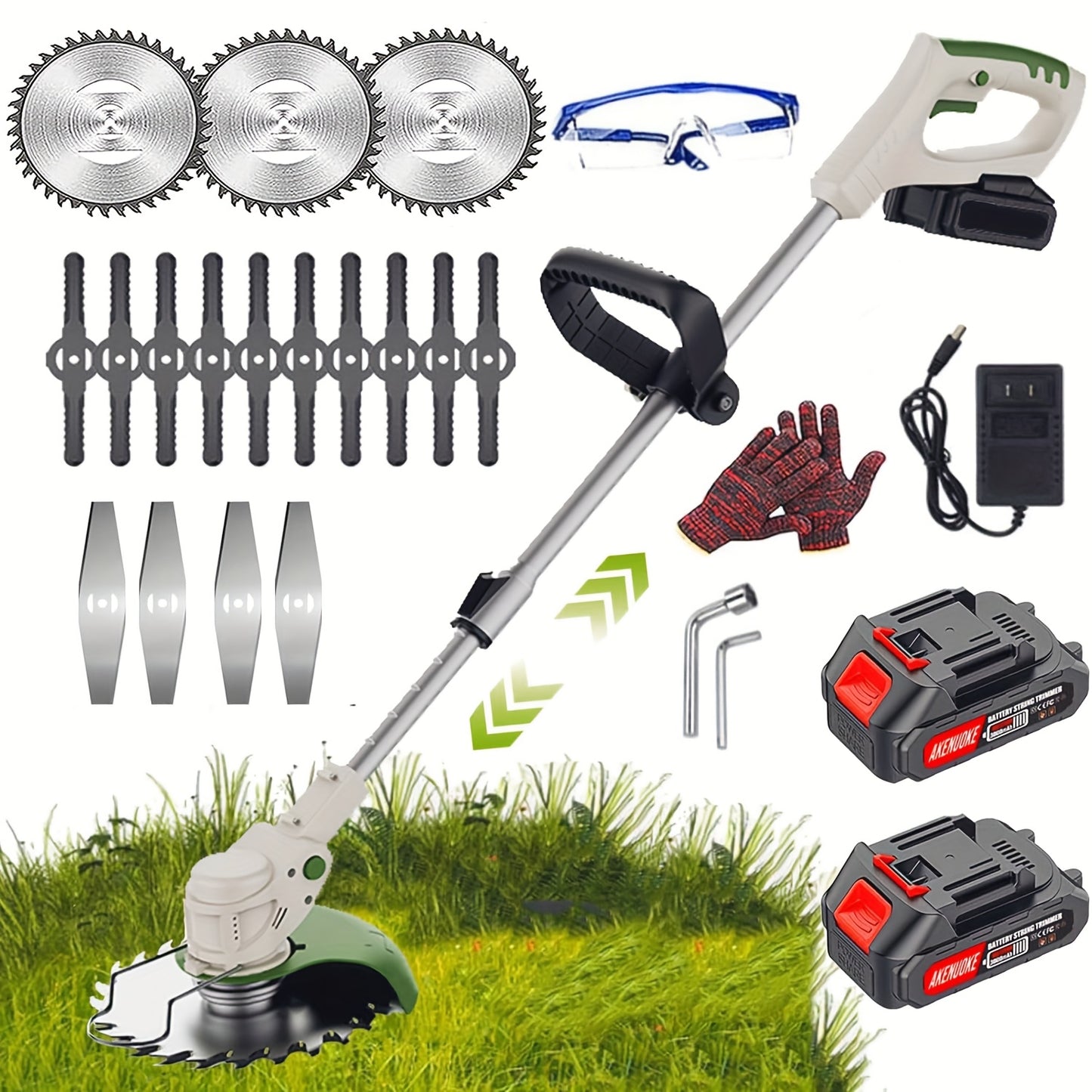 Portable Electric Lawn Mower with Lithium Batteries and Blades - Parry's Picks