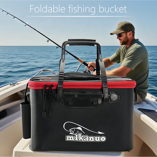Foldable EVA Fishing Bucket Tackle Bag For Outdoor Gear