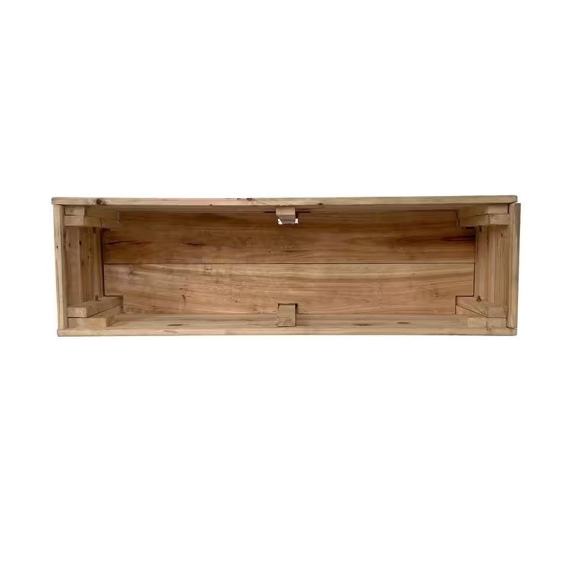 Unfinished Wooden Planter Box With Wheels Mobile Planter
