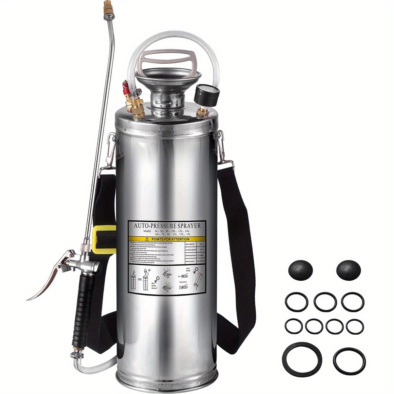 Happybuy Stainless Steel Sprayer for Gardening and Cleaning Tasks - Parry's Picks