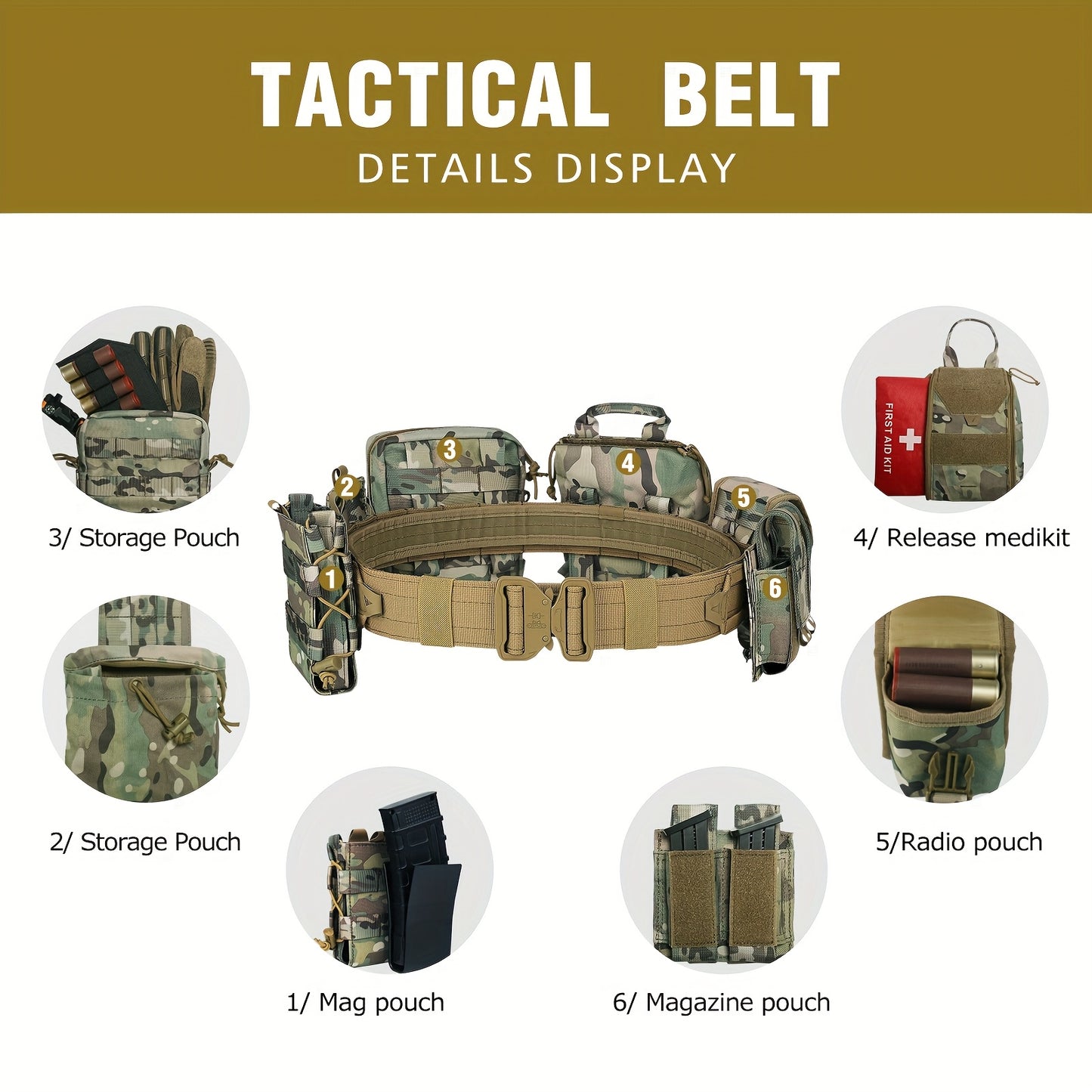 Yakeda Tactical Vest and Belt Molle System for Outdoor Use