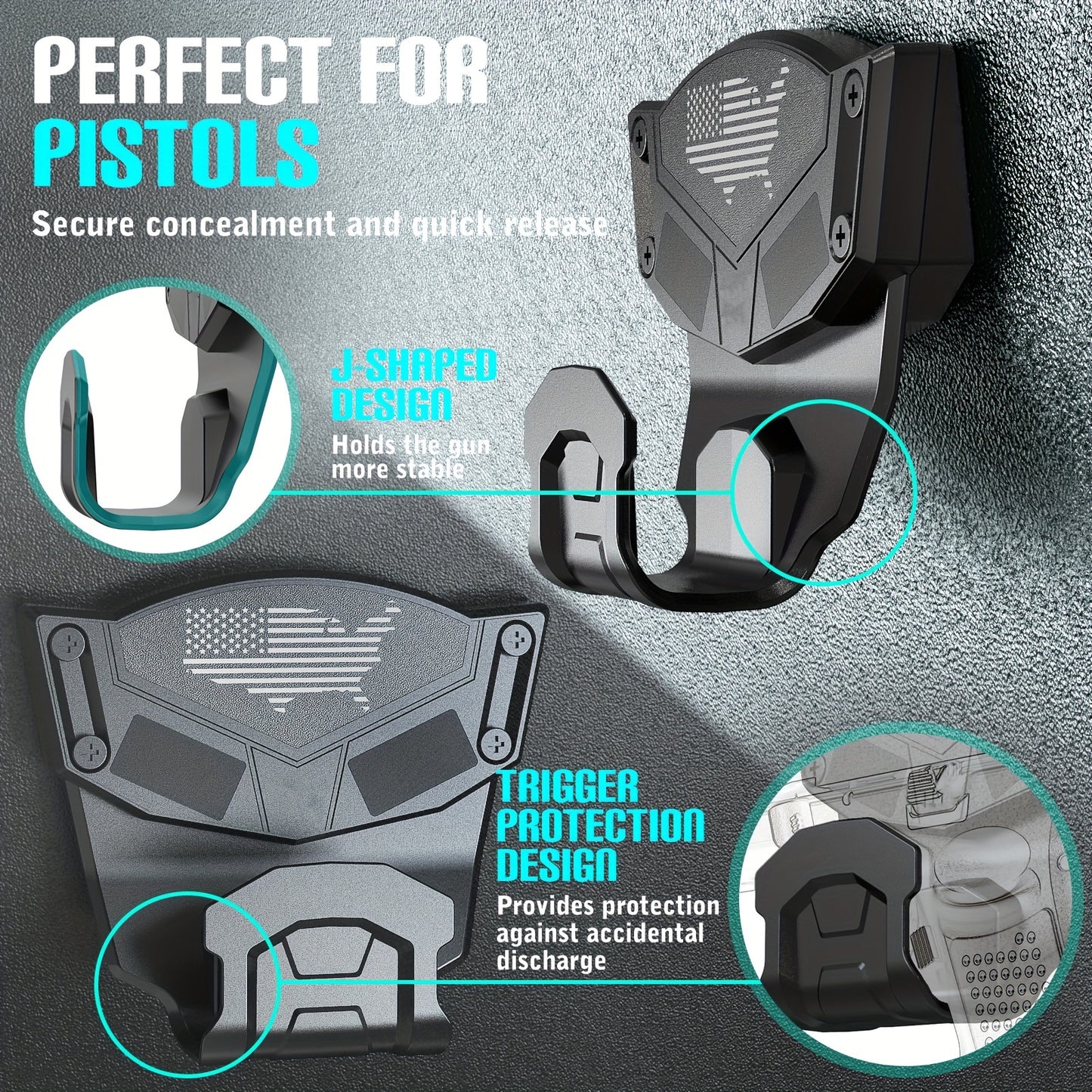 Magnetic Gun Mount for Truck and Vehicle with Trigger Guard