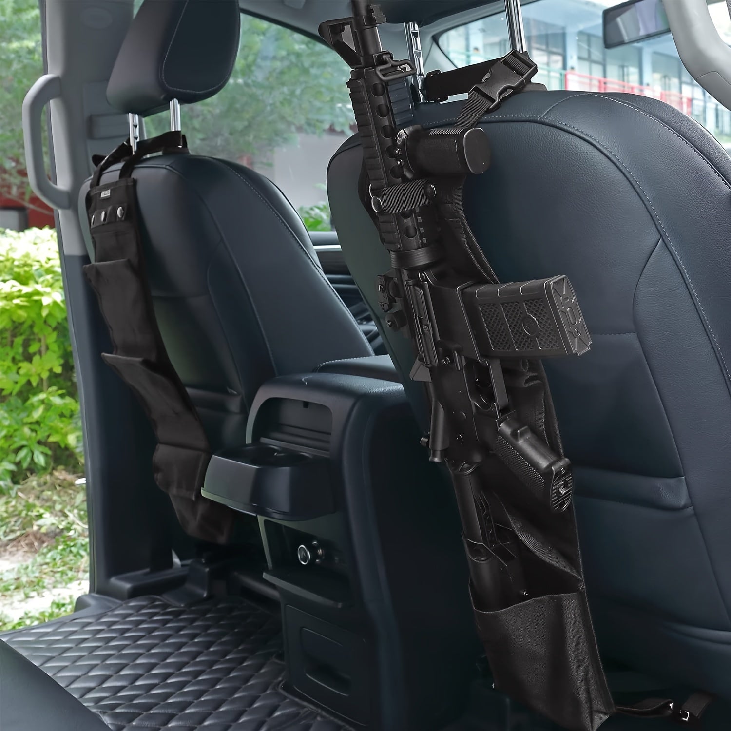 2PCS Truck Gun Racks With Storage Pockets For Hunting Accessories - Parry's Picks