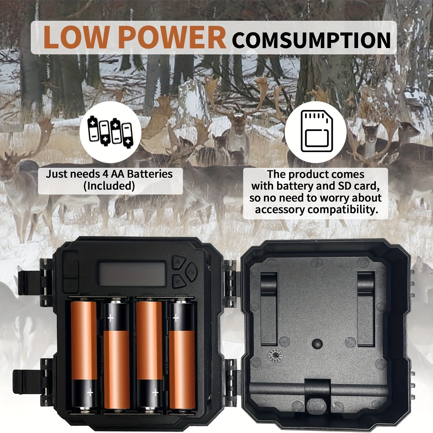 Mini Trail Camera with Night Vision and Motion Activation