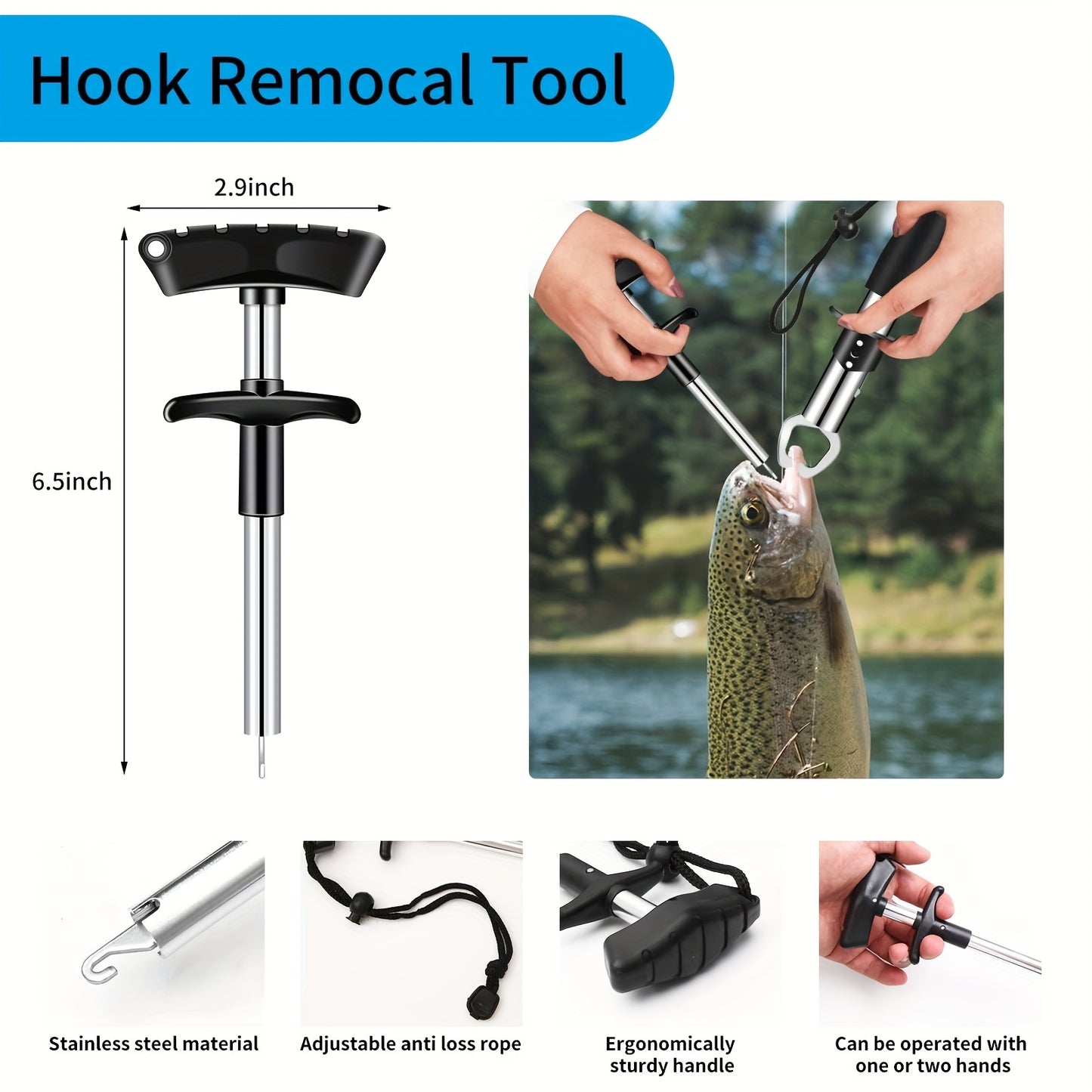 Aluminum Alloy Fishing Tool Kit With Pliers And Scissors