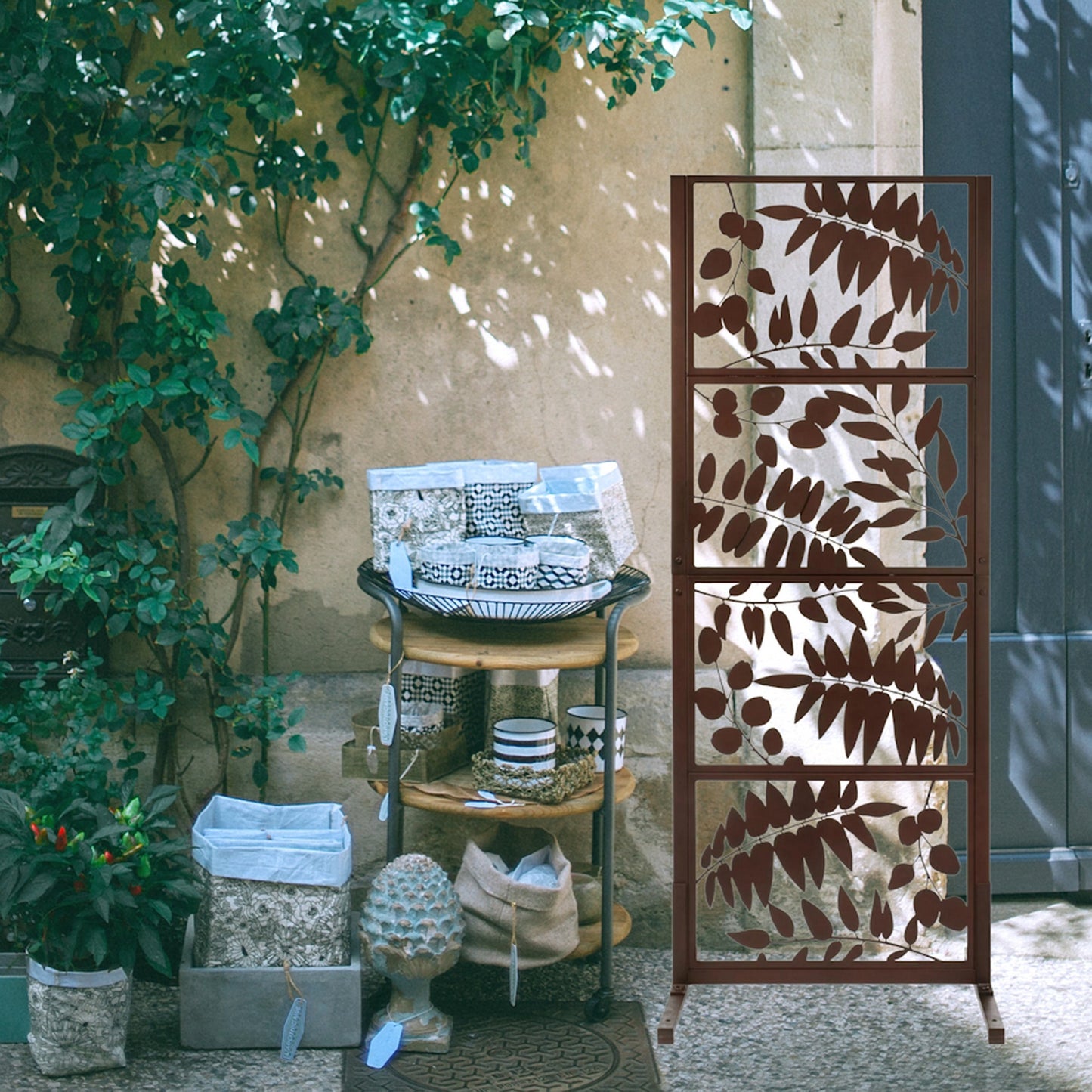 Artisan Metal Trellis for Garden Vines and Support System