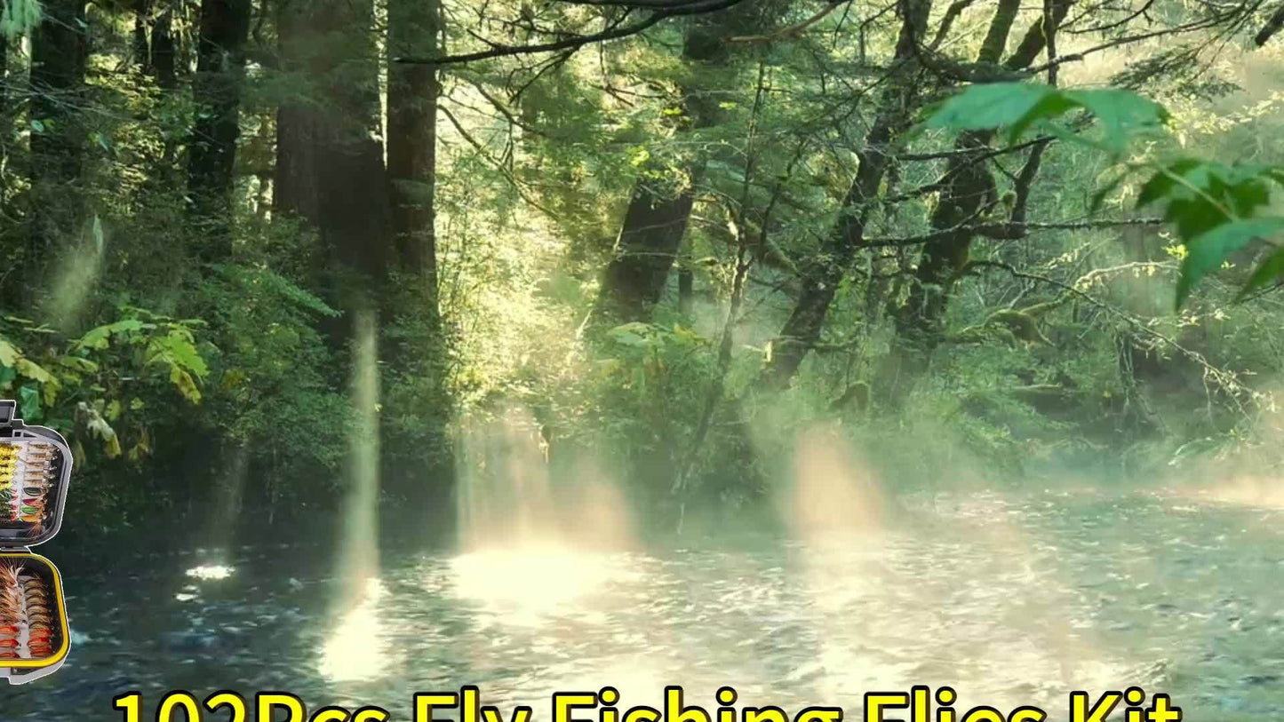 QIEVCRME Fly Fishing Flies Assortment Nymphs Streamers Box