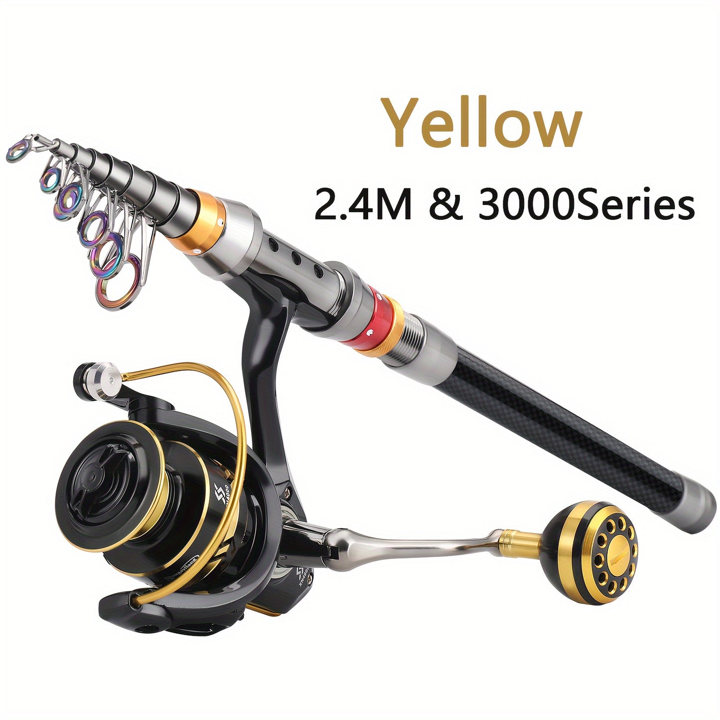 Sougayilang Carbon Fiber Telescopic Fishing Rod And Reel