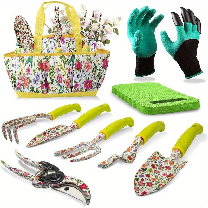 Cute Heavy Duty Aluminum Garden Tool Set with Rubber Grip - Parry's Picks