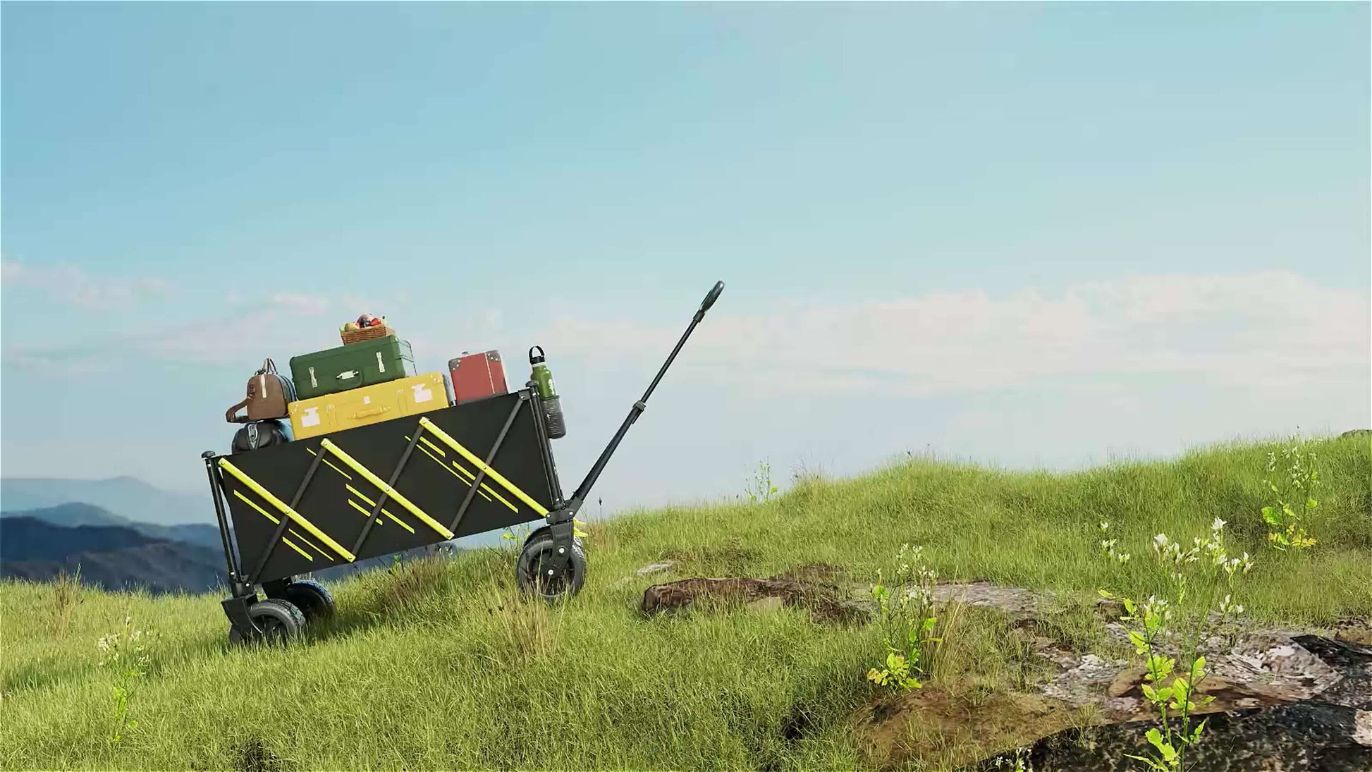 Heavy Duty Foldable Trolley for Pets and Outdoor Activities - Parry's Picks