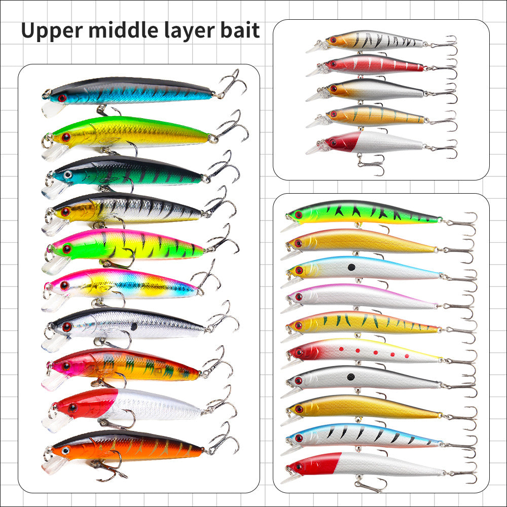 132-Piece Ultimate Saltwater Freshwater Fishing Lure Set With Minnow-VIB-Popper-Durable-ABS-Carbon-Steel