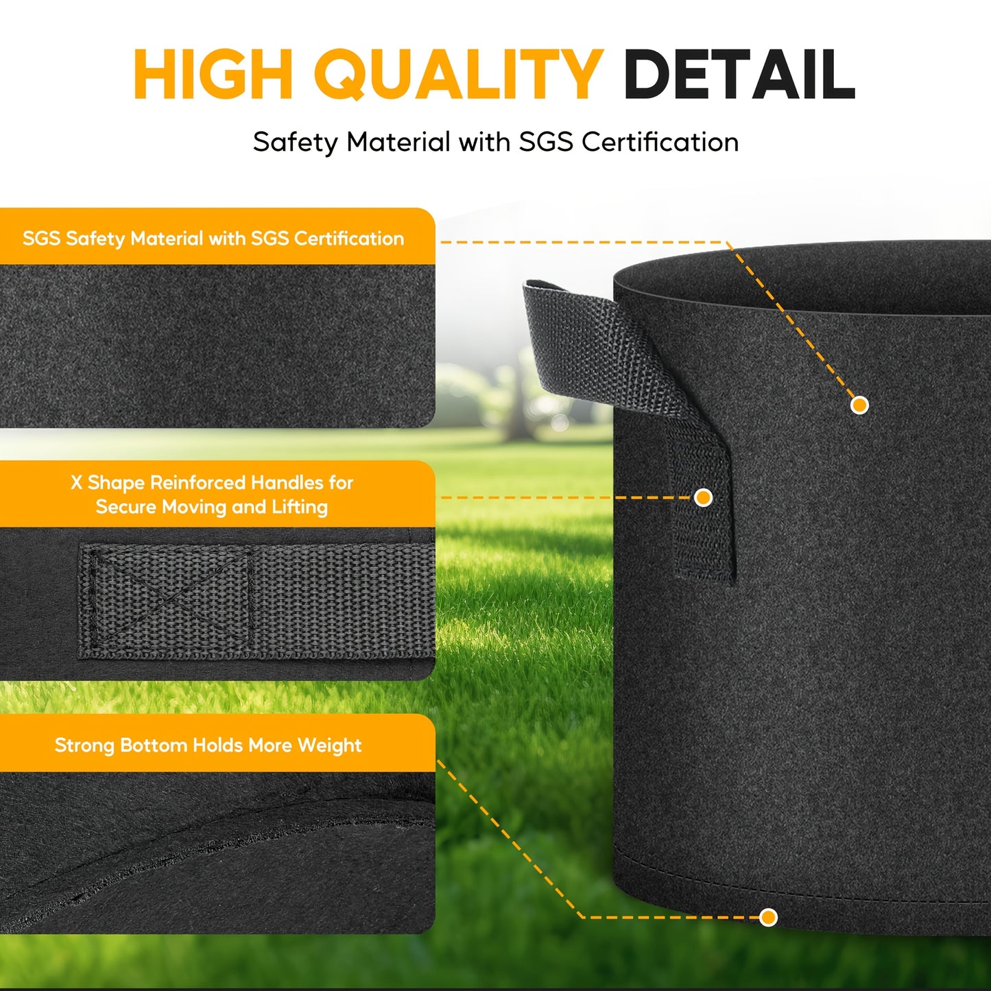 Fluffy Dream Heavy-Duty Plant Grow Bags for Indoor Outdoor Use - Parry's Picks