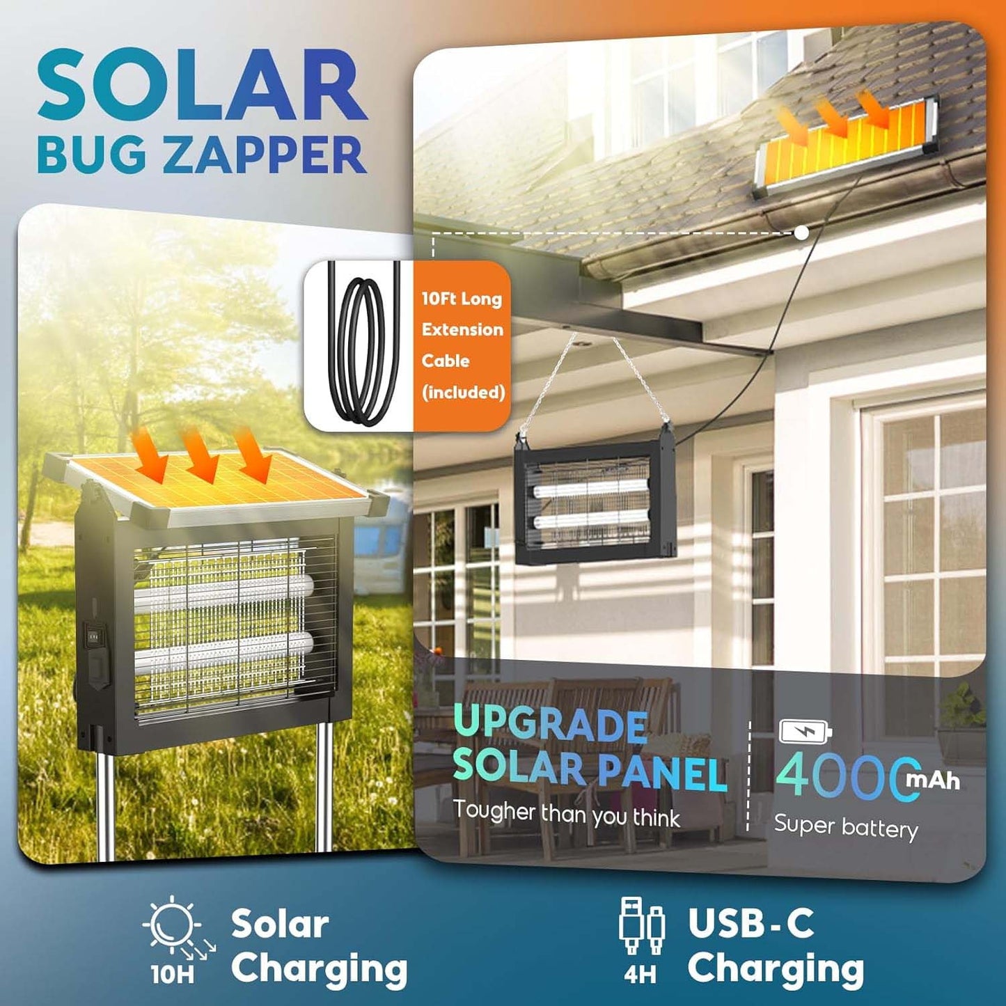 Solar Bug Zapper for Outdoor Camping and Backyard Pest Control - Parry's Picks