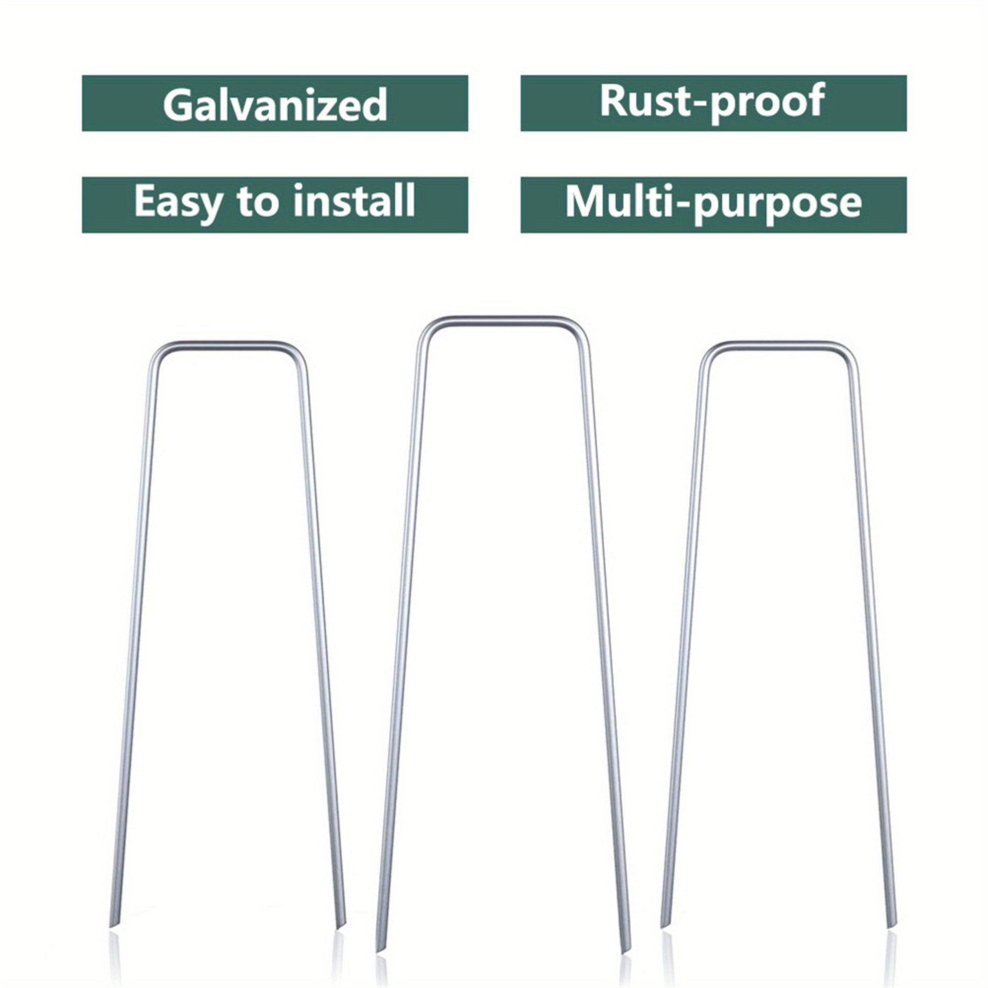 Heavy-Duty Galvanized Steel Landscape Stakes for Garden and Lawn - Parry's Picks