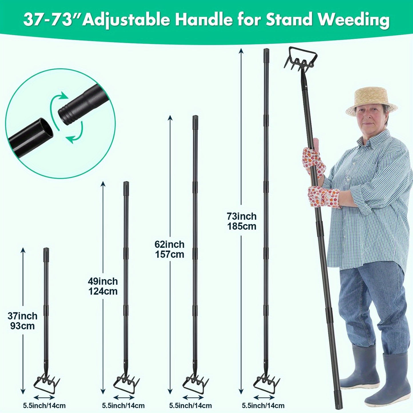 Commercial Grade 2-in-1 Adjustable Garden Hoe and Cultivator - Parry's Picks