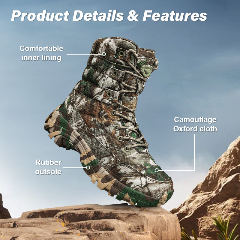 AIREVO Camouflage Oxford High Top Hunting Shoes For Outdoor Adventure - Parry's Picks