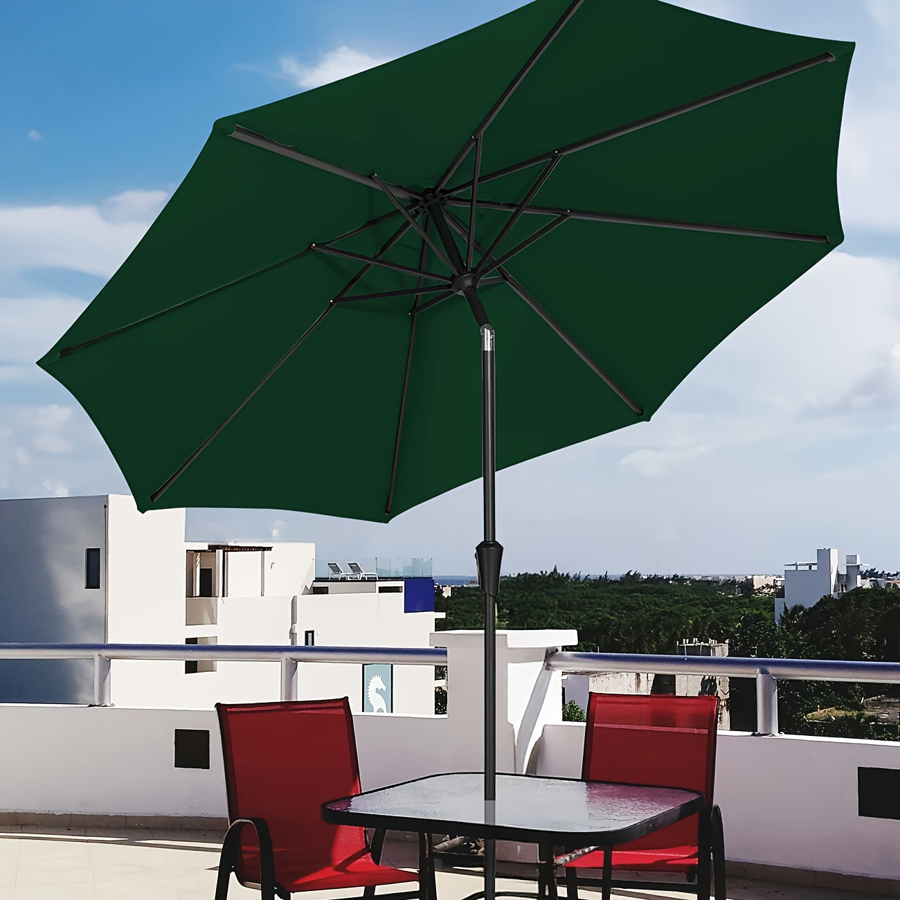 Durable Outdoor Patio Umbrella with Easy Tilt and Crank System - Parry's Picks